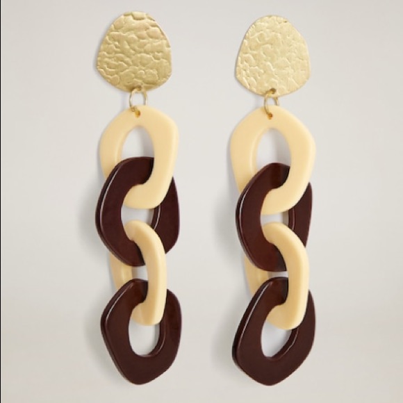 Nwt Mango Link Earrings Nwt